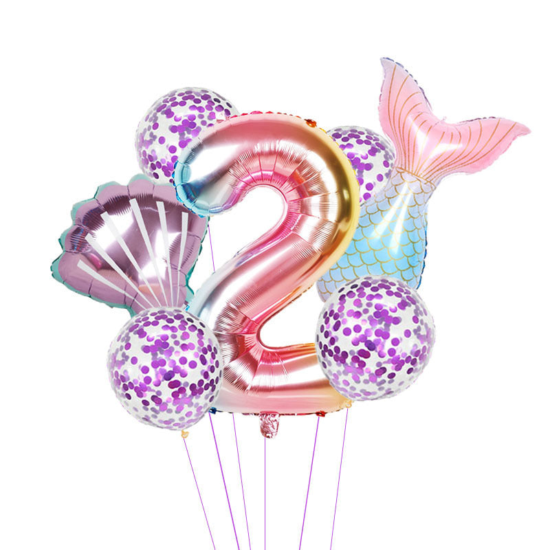 🎉 Set Palloncini Sirena per Feste di Compleanno – Decorazioni Magiche per Party a Tema
