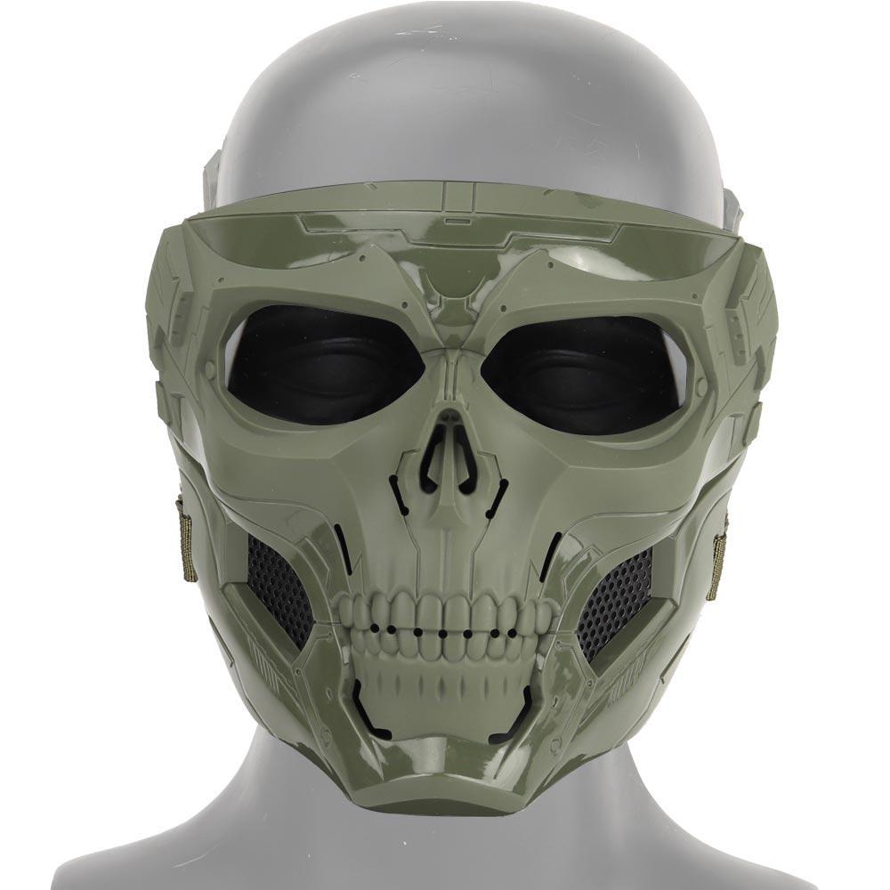 Maschera Halloween Teschio, maschera da teschio che incute paura e suscita l'orrore, perfetta per travestirsi in occasione di feste a tema o per aggiungere un tocco di terrore in più durante la notte di Halloween - Skull horror helmet mask