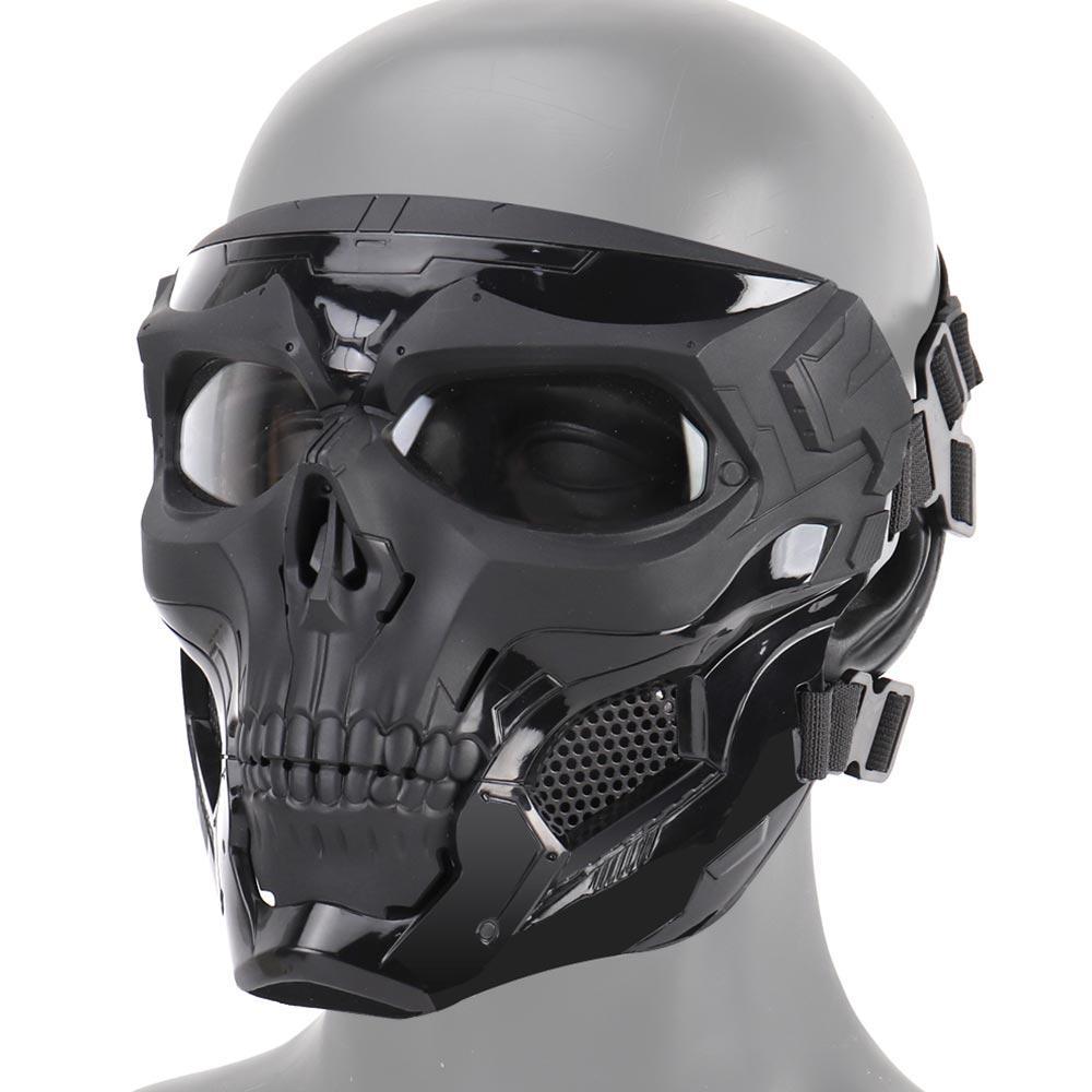 Maschera Halloween Teschio, maschera da teschio che incute paura e suscita l'orrore, perfetta per travestirsi in occasione di feste a tema o per aggiungere un tocco di terrore in più durante la notte di Halloween - Skull horror helmet mask