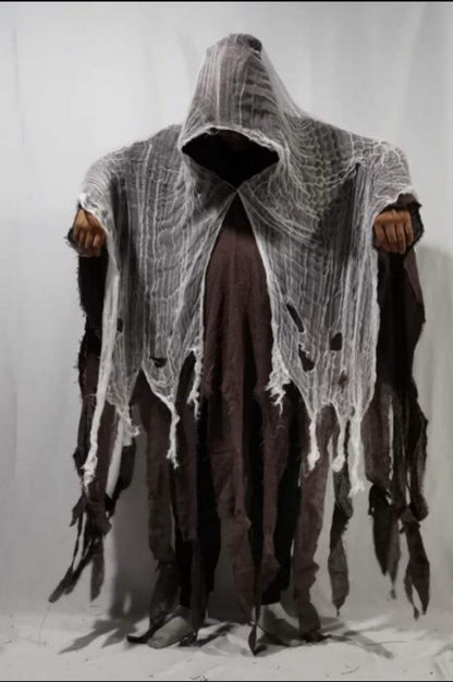 Mantello Halloween con Cappuccio Cos Abbigliamento da zombie Mantello con teschi Accessori - Halloween Cloak Cos Zombie Clothing Skull Cloak Props