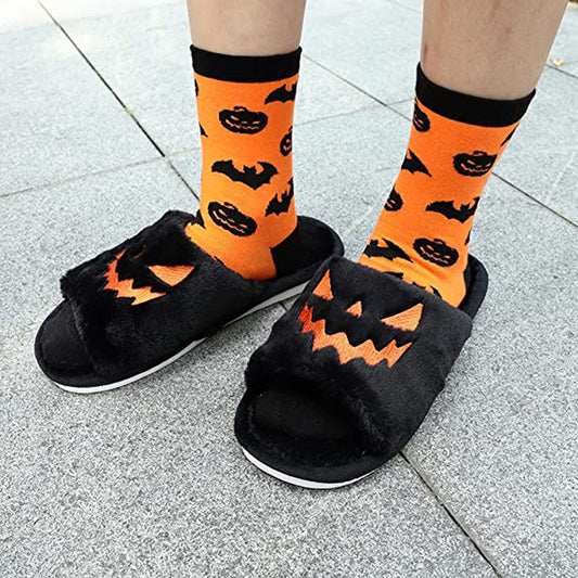 Pantofole da casa calde e carine da donna, perfette per Halloween e per l'inverno - Halloween Shoes Winter Cute Warm Home Slippers Women