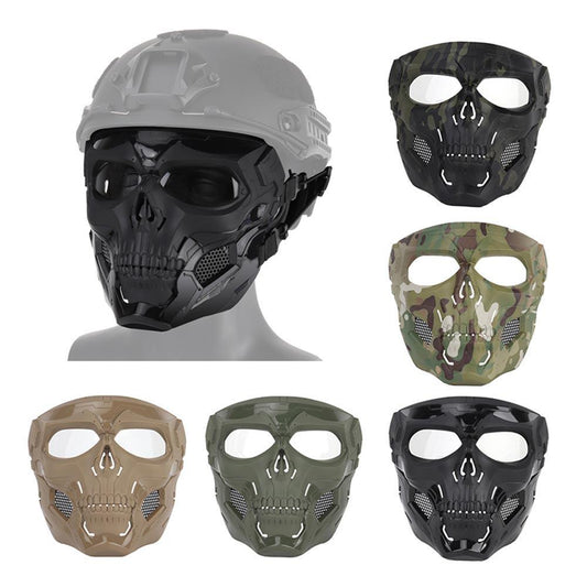 Maschera Halloween Teschio, maschera da teschio che incute paura e suscita l'orrore, perfetta per travestirsi in occasione di feste a tema o per aggiungere un tocco di terrore in più durante la notte di Halloween - Skull horror helmet mask