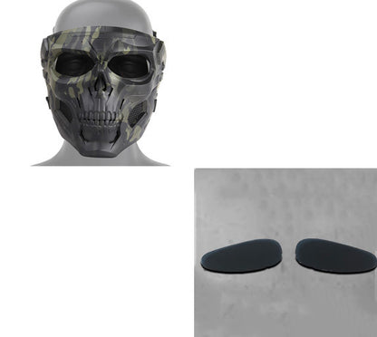 Maschera Halloween Teschio, maschera da teschio che incute paura e suscita l'orrore, perfetta per travestirsi in occasione di feste a tema o per aggiungere un tocco di terrore in più durante la notte di Halloween - Skull horror helmet mask