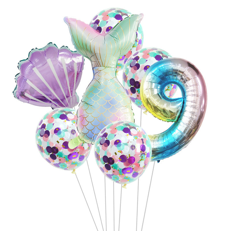 🎉 Set Palloncini Sirena per Feste di Compleanno – Decorazioni Magiche per Party a Tema
