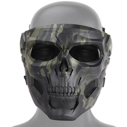 Maschera Halloween Teschio, maschera da teschio che incute paura e suscita l'orrore, perfetta per travestirsi in occasione di feste a tema o per aggiungere un tocco di terrore in più durante la notte di Halloween - Skull horror helmet mask