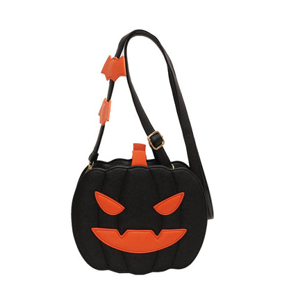 Borse per Halloween 2025, divertente borsa a tracolla con cartone animato di zucca e pipistrello - 2025 Halloween Bags Funny Pumpkin Cartoon Shoulder Crossbody Bag With Bat Personalized Creative Female Bag