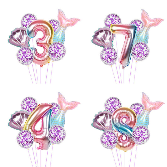 🎉 Set Palloncini Sirena per Feste di Compleanno – Decorazioni Magiche per Party a Tema