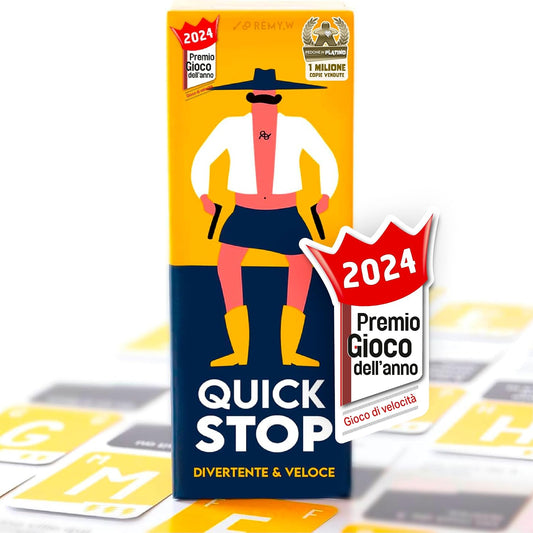 ATM Gaming QUICKSTOP - Gioco di Società per Famiglia ed Amici - Gioco di Carte - Perfetto per Creare Atmosfera - Da 2 a 7 Giocatori - Italiano