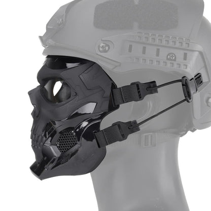 Maschera Halloween Teschio, maschera da teschio che incute paura e suscita l'orrore, perfetta per travestirsi in occasione di feste a tema o per aggiungere un tocco di terrore in più durante la notte di Halloween - Skull horror helmet mask