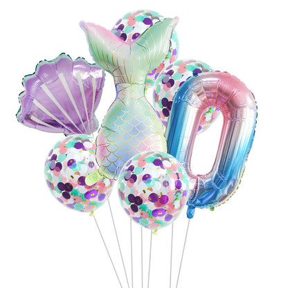 🎉 Set Palloncini Sirena per Feste di Compleanno – Decorazioni Magiche per Party a Tema