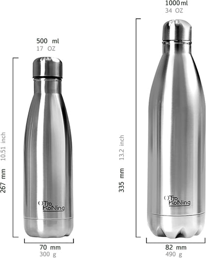 Borraccia Termica in acciaio inox da 1L - Otto Koning - Bottiglia termica isolata