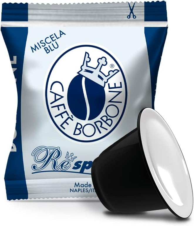 Caffè Borbone Respresso, Miscela Rossa - 100 Capsule - Compatibili con le Macchine ad uso domestico Nespresso*