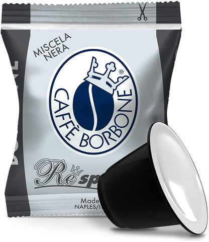 Caffè Borbone Respresso, Miscela Rossa - 100 Capsule - Compatibili con le Macchine ad uso domestico Nespresso*