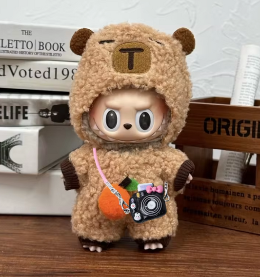 Capibara Costume Orange POP MART The Monsters - Exciting Macaron LABUBU Big Into Energy and Have a Seat Blind Box