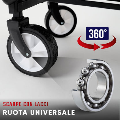 Carrello pieghevole pieghevole da spiaggia con grande capacità