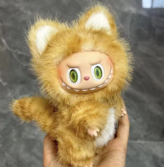 Cat Costume Orange POP MART The Monsters - Exciting Macaron LABUBU Big Into Energy and Have a Seat Blind Box