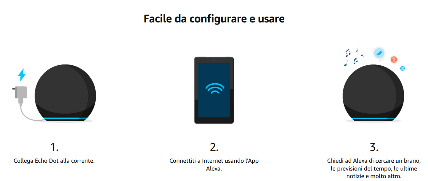 Echo Dot (Ultimo modello) | Altoparlante intelligente Wi-Fi e Bluetooth, suono più potente e dinamico, con Alexa | Anthracite | (5ª generazione)