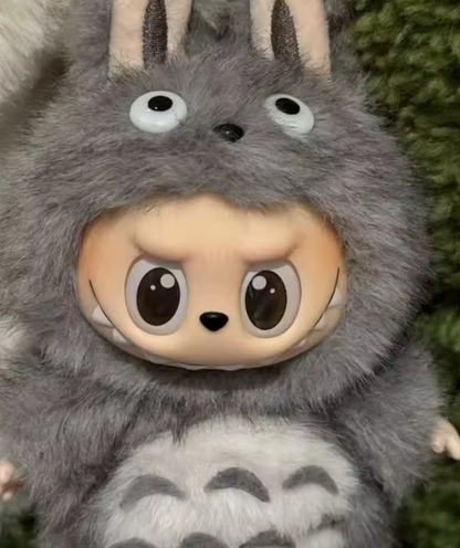 Cat Costume Grey POP MART The Monsters - Exciting Macaron LABUBU Big Into Energy and Have a Seat Blind Box