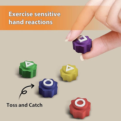 Gonggi Korean Game, Gonggi Jack Stone Pebbles Set Gioco, Attività per La Famiglia, Portatile e Durevole per Tutte le età Giocattolo per l'allenamento della Coordinazione Occhio-Mano - Pop-Art Milano