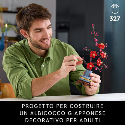 LEGO Botanicals Albicocco Giapponese - Idee Regalo Donna o per la Festa della Mamma - Fiore Finto Artificiale da Costruire per Adulti, Decorazione Floreale per Casa dalla Collezione Botanica - 10369