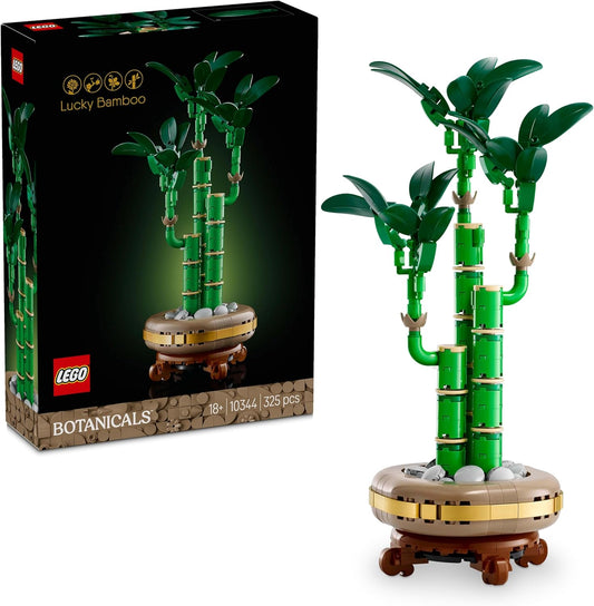 LEGO Botanicals Bambù del Buon Auspicio - Idee Regalo Donna o per la Festa della Mamma - Pianta Artificiale da Arredamento Interno con Vaso Finto, Decorazione di Casa dalla Botanical Collection 10344