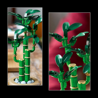 LEGO Botanicals Bambù del Buon Auspicio - Idee Regalo Donna o per la Festa della Mamma - Pianta Artificiale da Arredamento Interno con Vaso Finto, Decorazione di Casa dalla Botanical Collection 10344