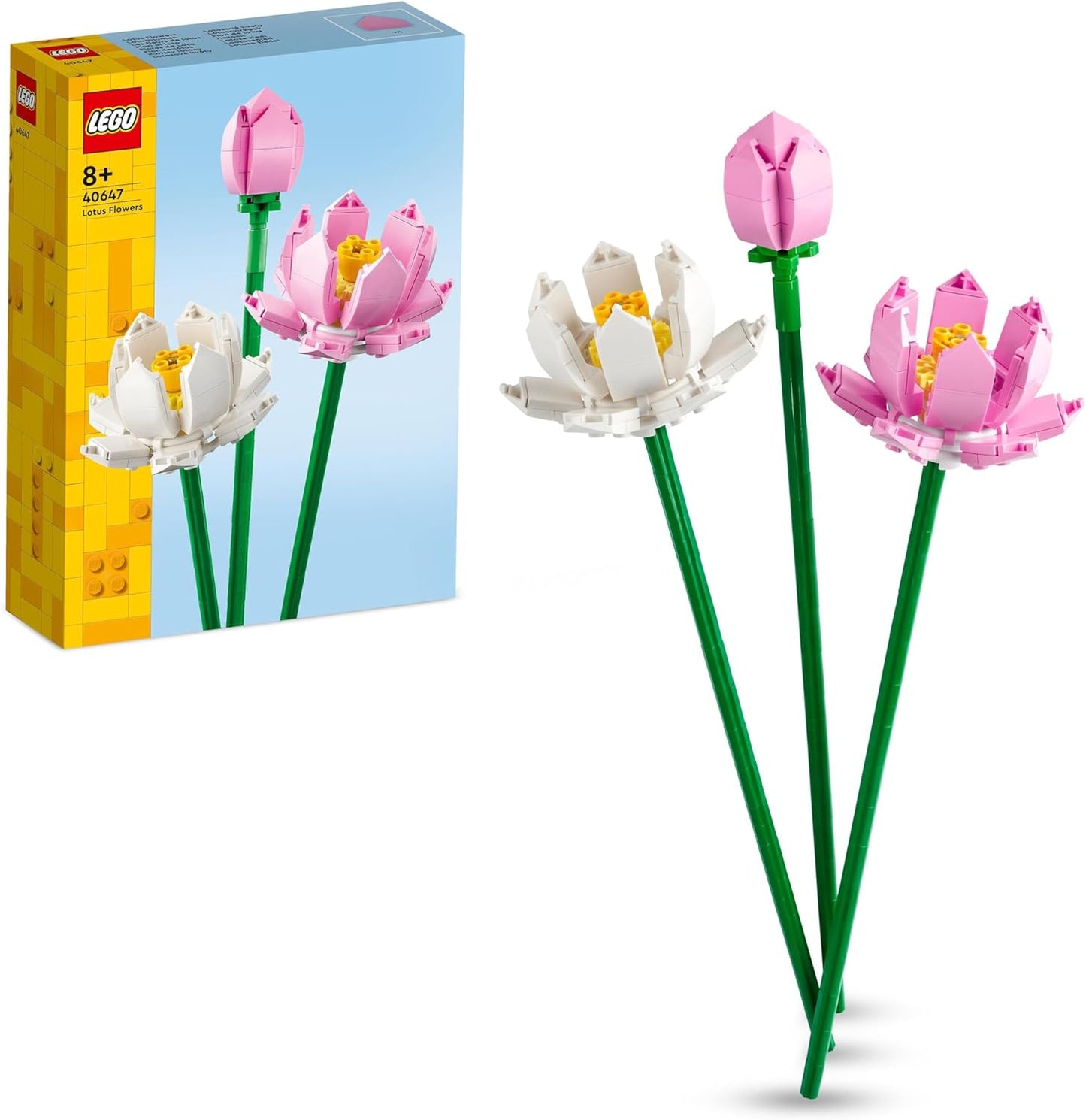 LEGO Botanicals Fiori di Loto - Set Fiori Finti da Costruire per Bambine e Bambini 8+ Anni - Idee Regalo Donna o Mamma - Bouquet da Esporre come Decorazione di Casa dalla Collezione Botanica - 40647