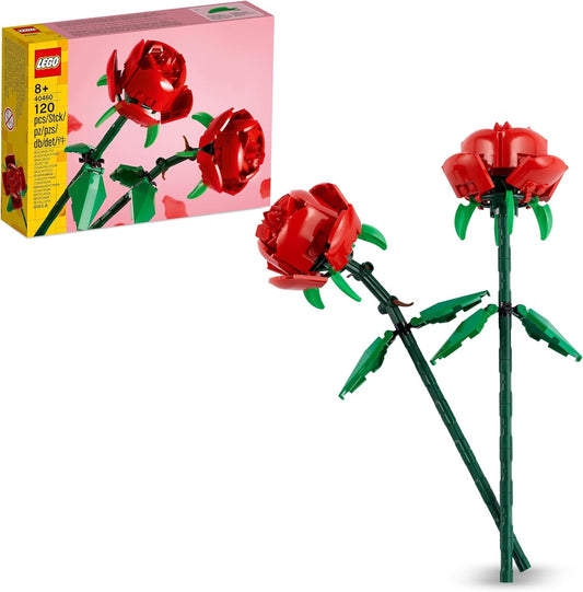 LEGO Botanicals Rose - Idee Regalo Donna o Mamma - Fiori Finti Compatibili con Bouquet di Fiori Artificiali, Decorazioni Camera da Letto per Bambine e Bambini 8+ Anni - 40460