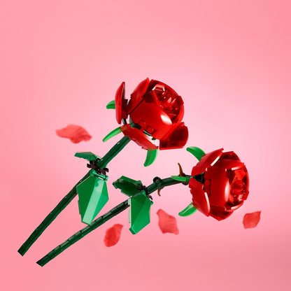 LEGO Botanicals Rose - Idee Regalo Donna o Mamma - Fiori Finti Compatibili con Bouquet di Fiori Artificiali, Decorazioni Camera da Letto per Bambine e Bambini 8+ Anni - 40460