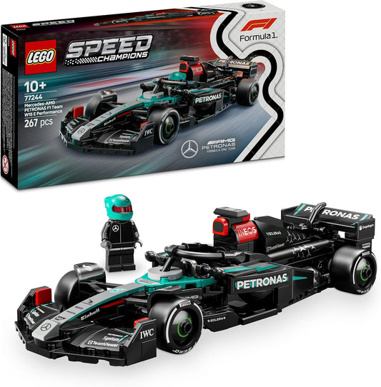 Mercedes-AMG PETRONAS F1 W 15 LEGO Speed Champions Auto da Corsa - Regali Festa del Papà - Macchina Giocattolo con Minifigure - Modello per Bambini da 10 Anni o per Adulti Fan della Formula 1-77244