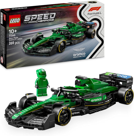 Aston Martin Aramco F1 AMR24 LEGO Speed Champions Auto da Corsa - Regalo Festa del Papà - Macchina Giocattolo con Minifigure - Modello per Bambini da 10 Anni o per Adulti Fan della Formula 1-77245