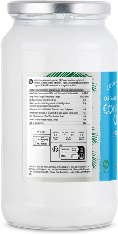 Olio di cocco vergine biologico, 950 ml EU Organic Vegetariano