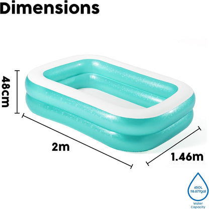 PISCINA FAMILY 2 ANELLI 201x150x5