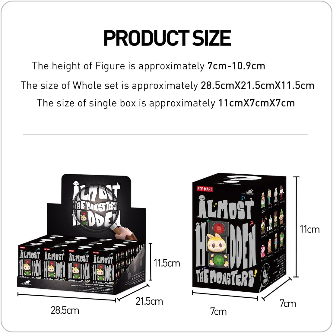 POP MART The Monsters Almost Hidden Series Figures Personaggio d'Azione Giocattolo da Collezione Figura Regalo di Festa 1PC - Pop-Art Milano