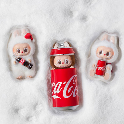 POP MART The Monsters COCA-COLA Series-Vinyl Face Plush Pendant Personaggio d'Azione Giocattolo da Collezione Figura Regalo di Festa 1PC