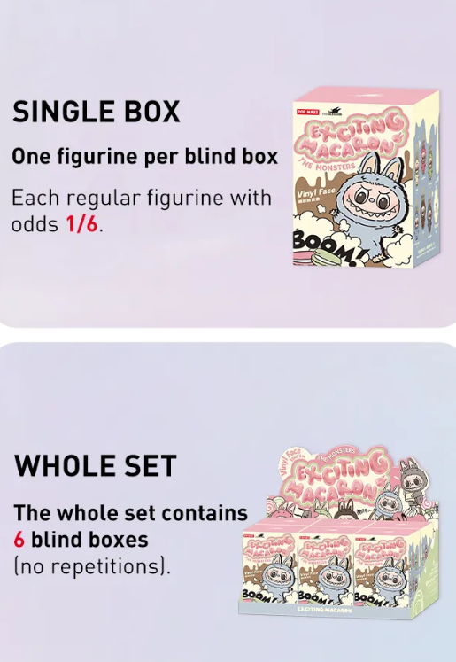 POP MART The Monsters - Exciting Macaron LABUBU Blind Box