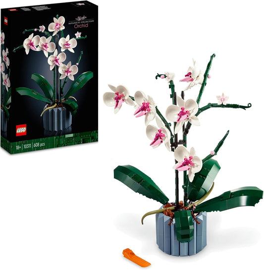 LEGO Botanicals Orchidea - Idee Regali Donna o per la Festa della Mamma - Pianta Artificiale da Costruire per Adulti, Fiori Finti e Vaso per Decorazione di Casa dalla Collezione Botanica - 10311
