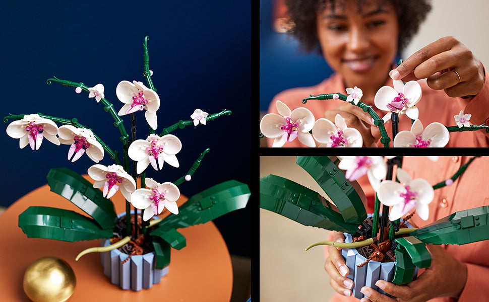LEGO Botanicals Orchidea - Idee Regali Donna o per la Festa della Mamma - Pianta Artificiale da Costruire per Adulti, Fiori Finti e Vaso per Decorazione di Casa dalla Collezione Botanica - 10311
