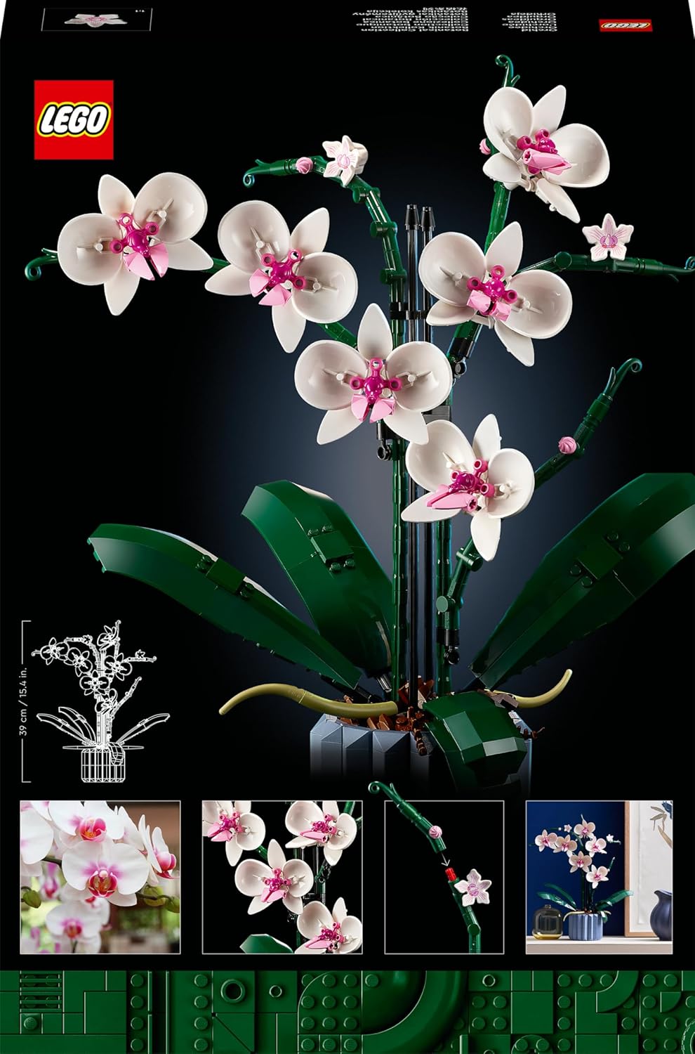 LEGO Botanicals Orchidea - Idee Regali Donna o per la Festa della Mamma - Pianta Artificiale da Costruire per Adulti, Fiori Finti e Vaso per Decorazione di Casa dalla Collezione Botanica - 10311