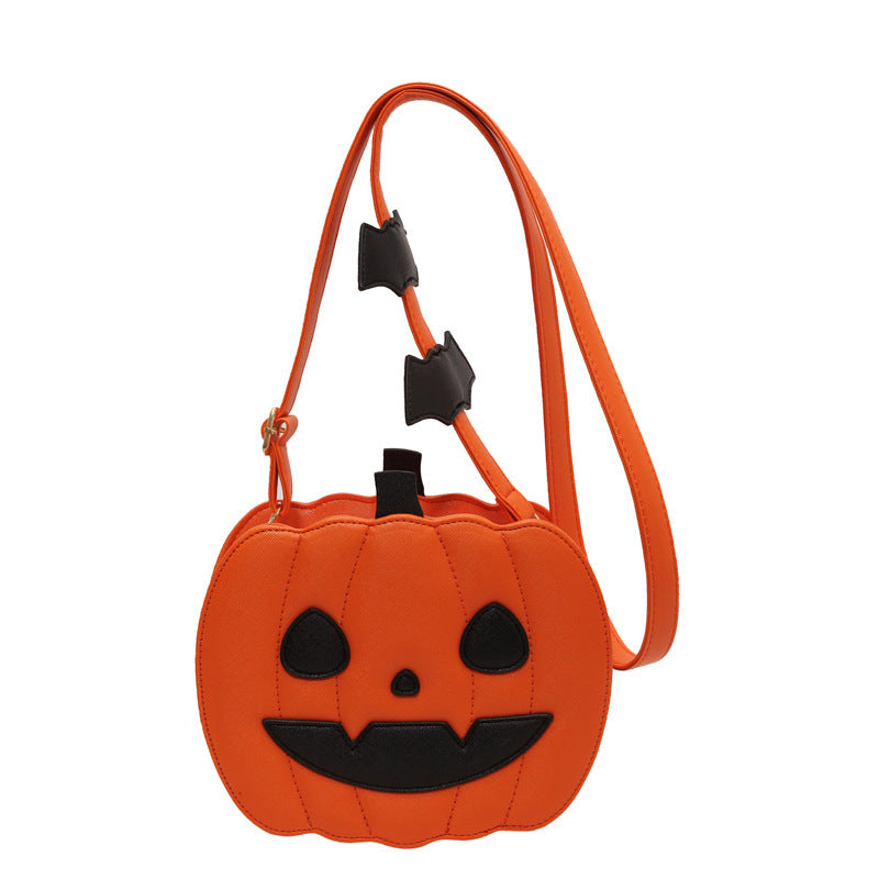 Borse per Halloween 2025, divertente borsa a tracolla con cartone animato di zucca e pipistrello - 2025 Halloween Bags Funny Pumpkin Cartoon Shoulder Crossbody Bag With Bat Personalized Creative Female Bag