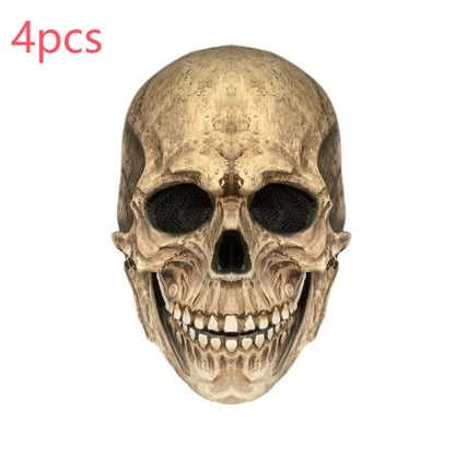Maschera di Halloween con teschio dalla bocca mobile, casco con teschio dalla bocca mobile e maschera integrale con teschio - Halloween Movable Mouth Skull Mask Helmet Mouth Movable Skull Full Head Skull Mask