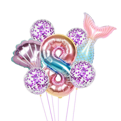 🎉 Set Palloncini Sirena per Feste di Compleanno – Decorazioni Magiche per Party a Tema
