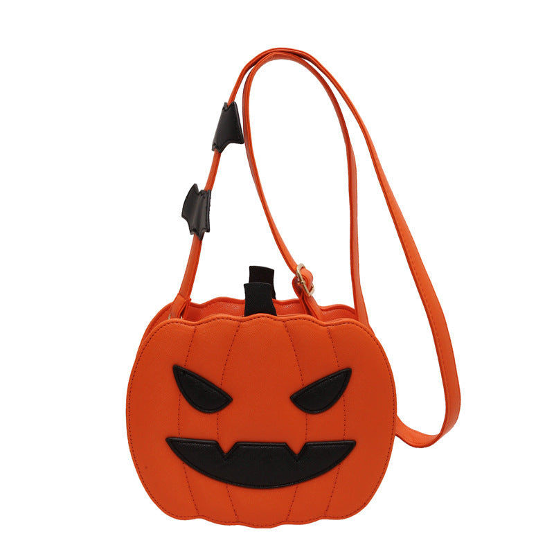 Borse per Halloween 2025, divertente borsa a tracolla con cartone animato di zucca e pipistrello - 2025 Halloween Bags Funny Pumpkin Cartoon Shoulder Crossbody Bag With Bat Personalized Creative Female Bag