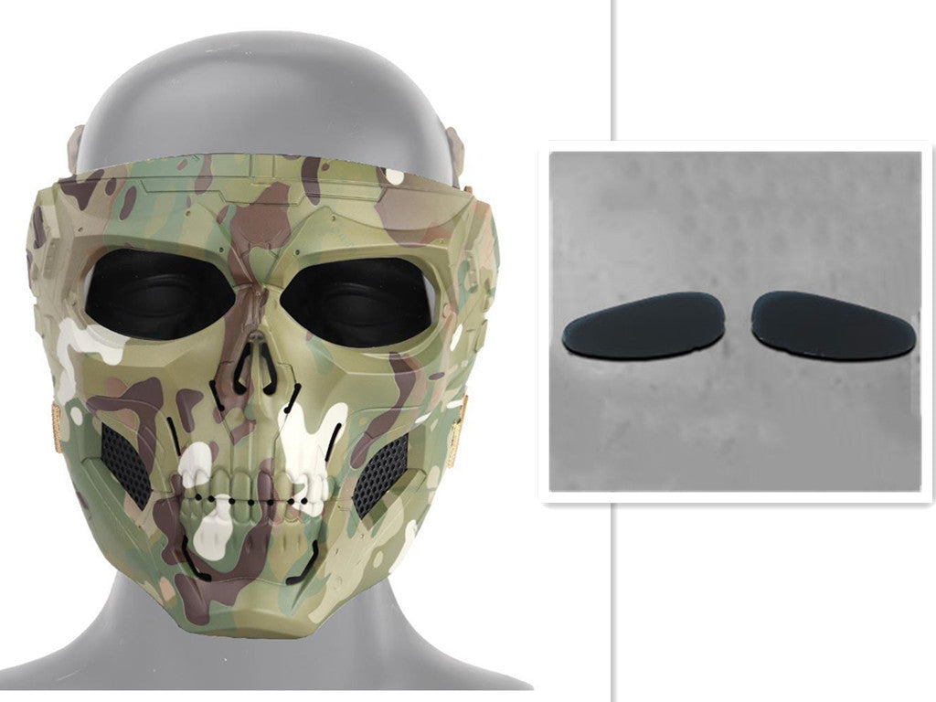 Maschera Halloween Teschio, maschera da teschio che incute paura e suscita l'orrore, perfetta per travestirsi in occasione di feste a tema o per aggiungere un tocco di terrore in più durante la notte di Halloween - Skull horror helmet mask