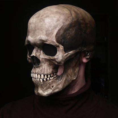 Maschera di Halloween con teschio dalla bocca mobile, casco con teschio dalla bocca mobile e maschera integrale con teschio - Halloween Movable Mouth Skull Mask Helmet Mouth Movable Skull Full Head Skull Mask