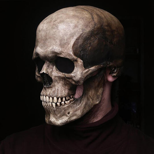 Maschera di Halloween con teschio dalla bocca mobile, casco con teschio dalla bocca mobile e maschera integrale con teschio - Halloween Movable Mouth Skull Mask Helmet Mouth Movable Skull Full Head Skull Mask